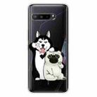 For Asus ROG Phone 3 ZS661KS Shockproof Painted Transparent TPU Protective Case(Selfie Dog) - 1