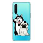 For OnePlus Nord Shockproof Painted Transparent TPU Protective Case(Selfie Dog) - 1