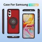 For Samsung Galaxy S25 Edge 5G TPU Hybrid PC Magnetic Holder Phone Case(Red) - 2