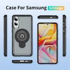 For Samsung Galaxy S25 Edge 5G TPU Hybrid PC Magnetic Holder Phone Case(Grey) - 2