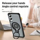 For Samsung Galaxy S25 Edge 5G TPU Hybrid PC Magnetic Holder Phone Case(Grey) - 3
