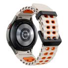 For Samsung Galaxy Watch 7 40 / 44mm Ocean Dual-Row Hole Two Color Silicone Watch Band(Starlight Orange) - 2