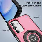 For Samsung Galaxy A16 5G TPU Hybrid PC Magnetic Holder Phone Case(Pink) - 3
