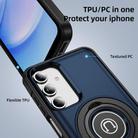 For Samsung Galaxy A16 5G TPU Hybrid PC Magnetic Holder Phone Case(Dark Blue) - 3