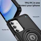For Samsung Galaxy A26 5G TPU Hybrid PC Magnetic Holder Phone Case(Black) - 3