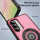 For Samsung Galaxy A36 5G TPU Hybrid PC Magnetic Holder Phone Case(Pink) - 3