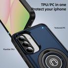 For Samsung Galaxy A36 5G TPU Hybrid PC Magnetic Holder Phone Case(Dark Blue) - 3