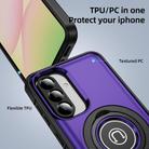 For Samsung Galaxy A56 5G TPU Hybrid PC Magnetic Holder Phone Case(Dark Purple) - 3