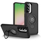For Samsung Galaxy A56 5G TPU Hybrid PC Magnetic Holder Phone Case(Black) - 1