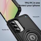 For Samsung Galaxy A56 5G TPU Hybrid PC Magnetic Holder Phone Case(Black) - 3
