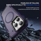 For iPhone 16 Pro Max Defend 3 in 1 Rugged MagSafe Magnetic Holder Phone Case(Purple + Dark Purple) - 3