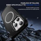 For iPhone 16 Pro Defend 3 in 1 Rugged MagSafe Magnetic Holder Phone Case(Black) - 3
