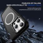 For iPhone 15 Pro Max Defend 3 in 1 Rugged MagSafe Magnetic Holder Phone Case(Black) - 3