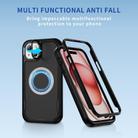 For iPhone 15 Plus Defend 3 in 1 Rugged MagSafe Magnetic Holder Phone Case(Black) - 2