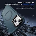 For iPhone 15 Defend 3 in 1 Rugged MagSafe Magnetic Holder Phone Case(Royal Blue + Blue) - 3
