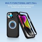 For iPhone 14 Defend 3 in 1 Rugged MagSafe Magnetic Holder Phone Case(Black) - 2