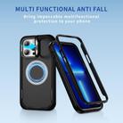 For iPhone 13 Pro Max Defend 3 in 1 Rugged MagSafe Magnetic Holder Phone Case(Black) - 2