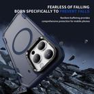 For iPhone 13 Pro Max Defend 3 in 1 Rugged MagSafe Magnetic Holder Phone Case(Blue + Transparent Blue) - 3