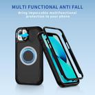 For iPhone 13 Defend 3 in 1 Rugged MagSafe Magnetic Holder Phone Case(Black) - 2