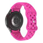 For Samsung Galaxy Watch 7 40 / 44mm Eco-Friendly Granular Colorful Dots Silicone Watch Band(Dark Pink) - 2