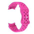 For Samsung Galaxy Watch 7 40 / 44mm Eco-Friendly Granular Colorful Dots Silicone Watch Band(Dark Pink) - 3