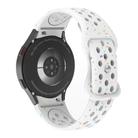 For Samsung Galaxy Watch 7 40 / 44mm Eco-Friendly Granular Colorful Dots Silicone Watch Band(White) - 2