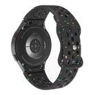 For Samsung Galaxy Watch 7 40 / 44mm Eco-Friendly Granular Colorful Dots Silicone Watch Band(Black) - 2