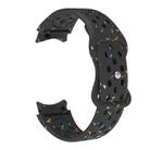For Samsung Galaxy Watch 7 40 / 44mm Eco-Friendly Granular Colorful Dots Silicone Watch Band(Black) - 3