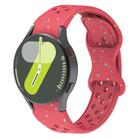 For Samsung Galaxy Watch 7 40 / 44mm Eco-Friendly Granular Colorful Dots Silicone Watch Band(Red) - 1