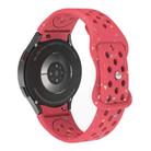 For Samsung Galaxy Watch 7 40 / 44mm Eco-Friendly Granular Colorful Dots Silicone Watch Band(Red) - 2