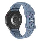 For Samsung Galaxy Watch 7 40 / 44mm Eco-Friendly Granular Colorful Dots Silicone Watch Band(Blue Grey) - 2