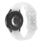 For Samsung Galaxy Watch 7 40 / 44mm Eco-Friendly Granular Colorful Dots Silicone Watch Band(Transparent) - 2