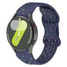 For Samsung Galaxy Watch 7 40 / 44mm Eco-Friendly Granular Colorful Dots Silicone Watch Band(Midnight  Blue) - 1