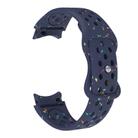 For Samsung Galaxy Watch 7 40 / 44mm Eco-Friendly Granular Colorful Dots Silicone Watch Band(Midnight  Blue) - 3