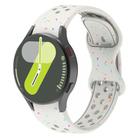 For Samsung Galaxy Watch 7 40 / 44mm Eco-Friendly Granular Colorful Dots Silicone Watch Band(Starlight) - 1