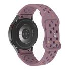 For Samsung Galaxy Watch 7 40 / 44mm Eco-Friendly Granular Colorful Dots Silicone Watch Band(Smoke Purple) - 2