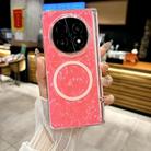 For OPPO Find N5 Magnetic Axis Pearlescent Shell Texture MagSafe Phone Case(Red) - 2