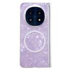 For OPPO Find N5 Magnetic Axis Pearlescent Shell Texture MagSafe Phone Case(Purple) - 1