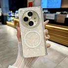 For OPPO Find N3 Magnetic Axis Pearlescent Shell Texture MagSafe Phone Case(White) - 2