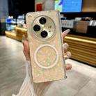 For OPPO Find N3 Magnetic Axis Pearlescent Shell Texture MagSafe Phone Case(Pink Green) - 2