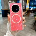 For vivo X Fold3 Magnetic Axis Pearlescent Shell Texture MagSafe Phone Case(Red) - 2