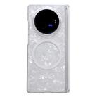 For vivo X Fold3 Pro Magnetic Axis Pearlescent Shell Texture MagSafe Phone Case(White) - 1