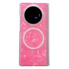 For vivo X Fold3 Pro Magnetic Axis Pearlescent Shell Texture MagSafe Phone Case(Red) - 1