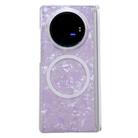 For vivo X Fold3 Pro Magnetic Axis Pearlescent Shell Texture MagSafe Phone Case(Purple) - 1