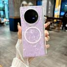 For vivo X Fold3 Pro Magnetic Axis Pearlescent Shell Texture MagSafe Phone Case(Purple) - 2