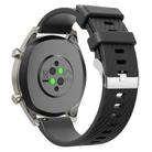 20mm Twill Silicone Watch Band(Black) - 1