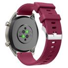 20mm Twill Silicone Watch Band(Wine Red) - 1