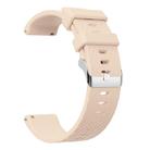 20mm Twill Silicone Watch Band(Champagne Apricot) - 2