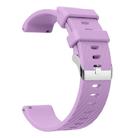 20mm Twill Silicone Watch Band(Purple) - 2