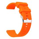 20mm Glossy Silicone Watch Band(Orange) - 2